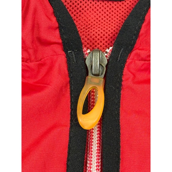 Vintage Y2K Nike Center Swoosh Mens Red Half Zip Hooded Windbreaker Jacket Large - Picture 4 of 15